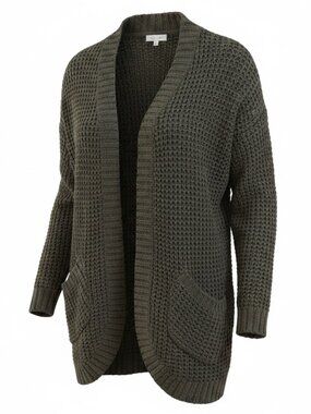 RD Style Montoya Open Cardigan - Size M - Olive/Brown